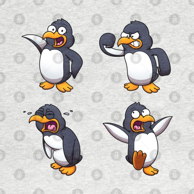 Cute Cartoon Penguin Sticker Pack by TheMaskedTooner